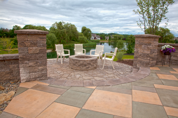 Custom Patio Overlooking Lake View